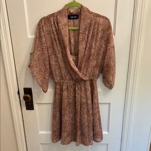 Rose Pink Snakeskin Dress